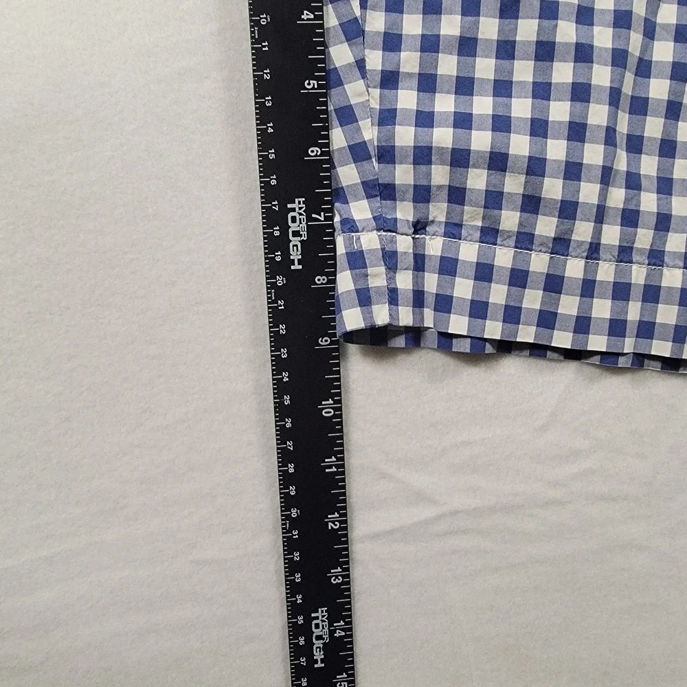 Polo Ralph Lauren Shorts Mens 46 Big Blue White Gingham Plaid‎ Cotton Classic
